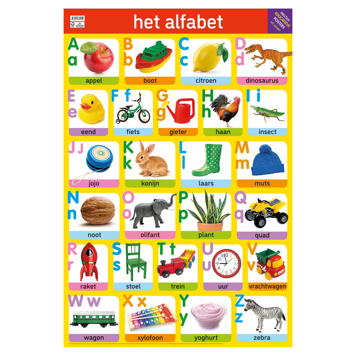 Educatieve poster - Het Alfabet online Lobbes Speelgoed