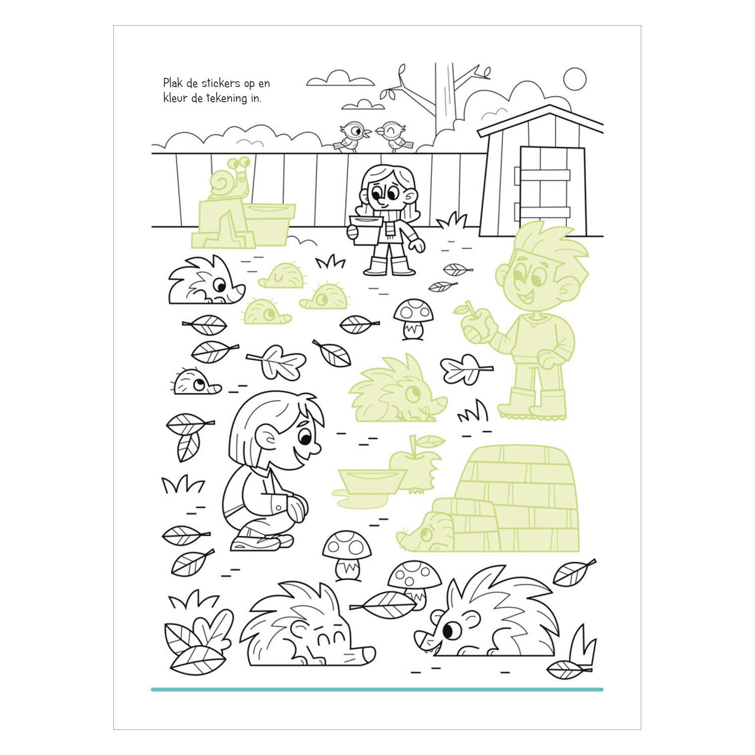 Stickerbuch - Tiere in Haus und Garten