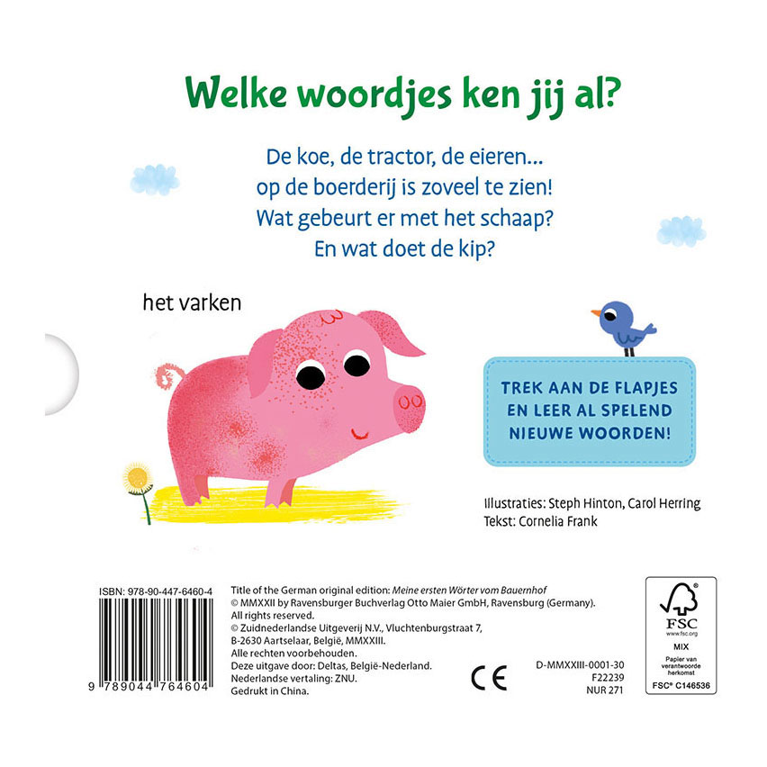 Mijn Eerste Woordjes Kartonboek - Op De Boerderij (1-3 j.)