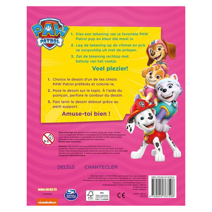 Nickelodeon Pat' Patrouille Livre d'amis Rose