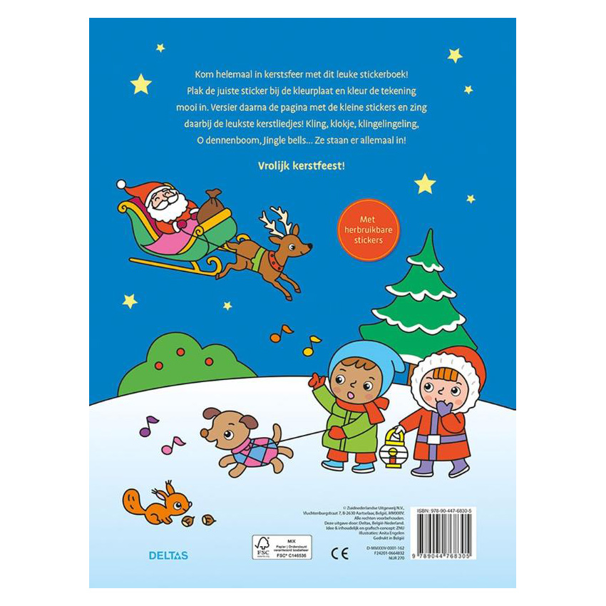 Kleur- en Stickerboek kerstliedjes