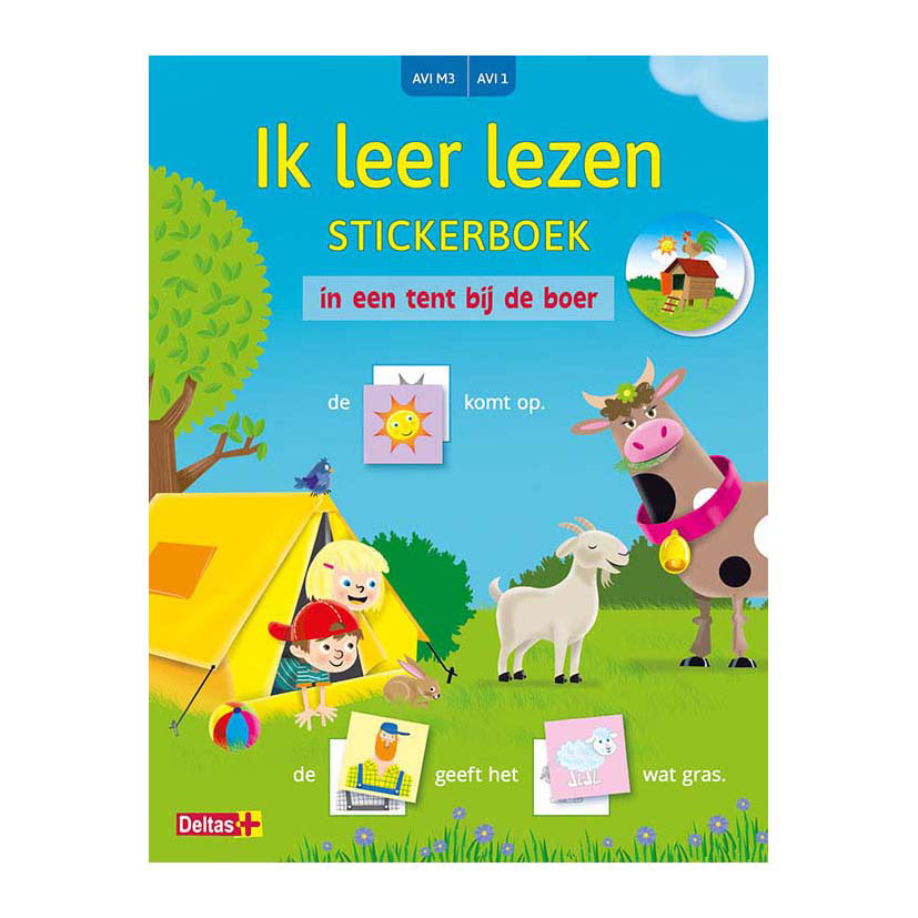 Ik leer lezen Stickerboek - In een tent bij de boer