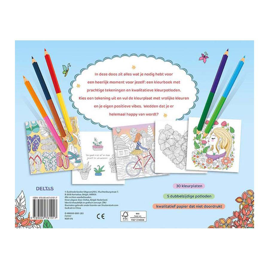 Feel Happy Coloring - Kleurboek en Potlodenset