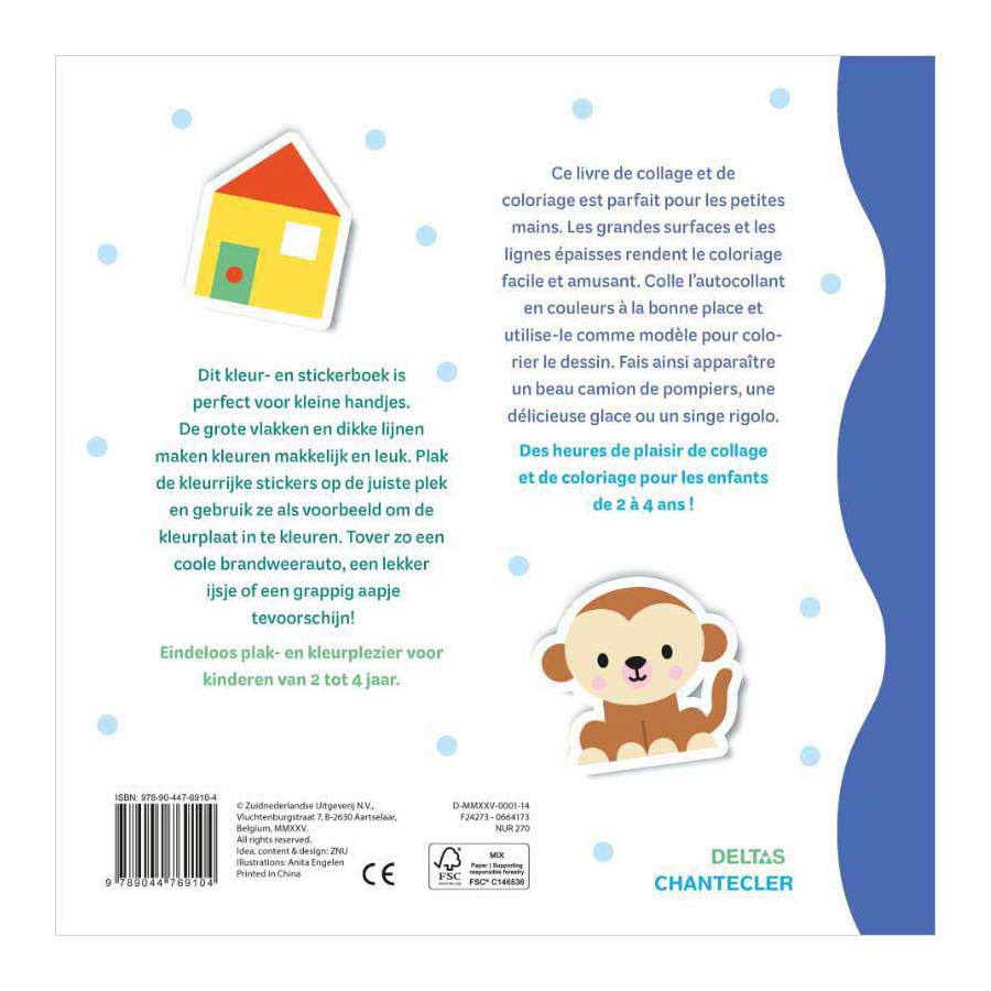 Autocollants amusants de couleur - 2-4 ans