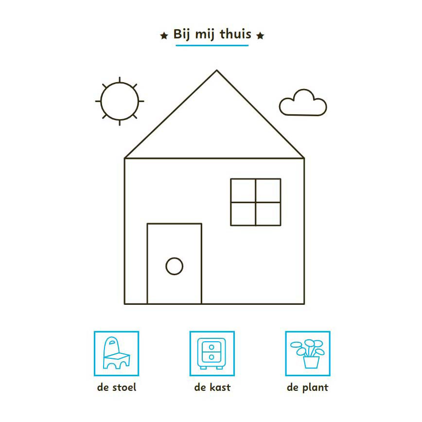 Mijn Eerste Woordjes Kleur- en Stickerboek - 3-5 Jaar