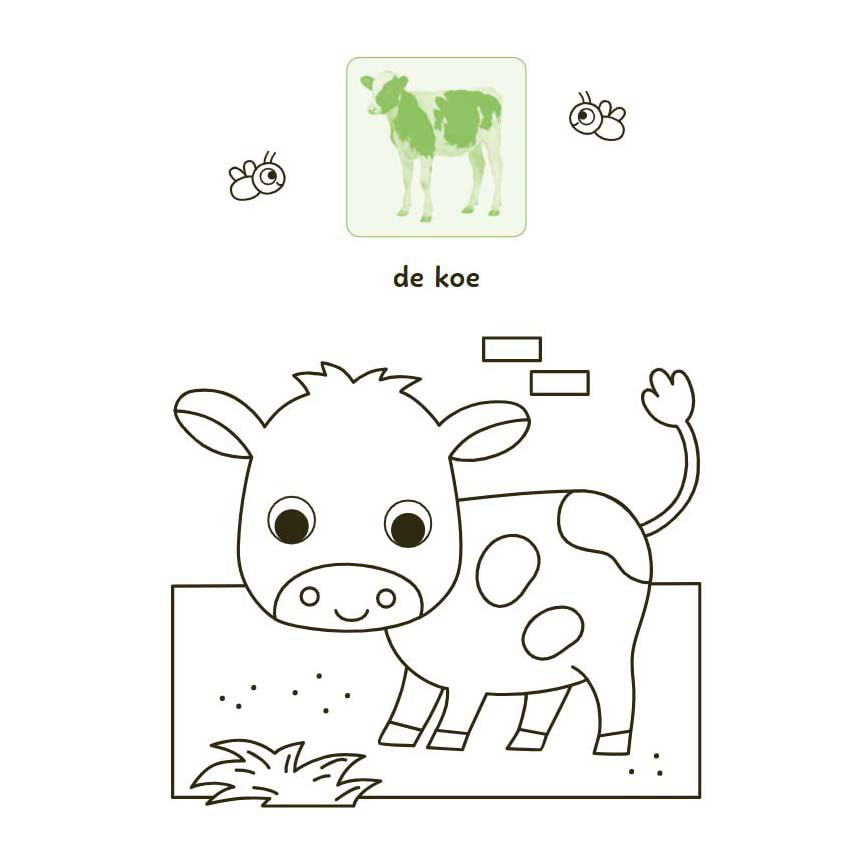 Lieve Dieren Kleur- en Stickerboek - 3-5 Jaar