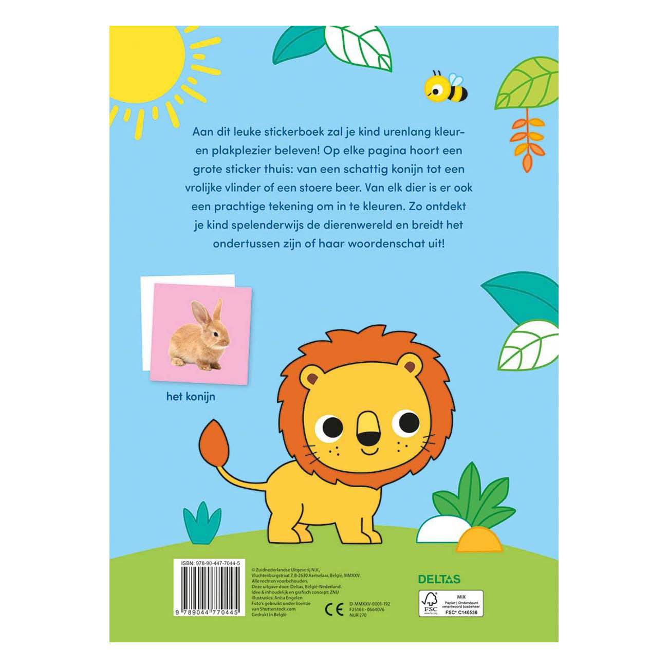 Lieve Dieren Kleur- en Stickerboek - 3-5 Jaar