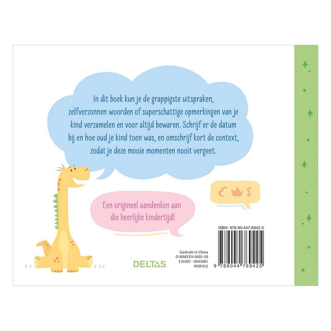 Mijn Leukste Uitspraken Boek (Groen)