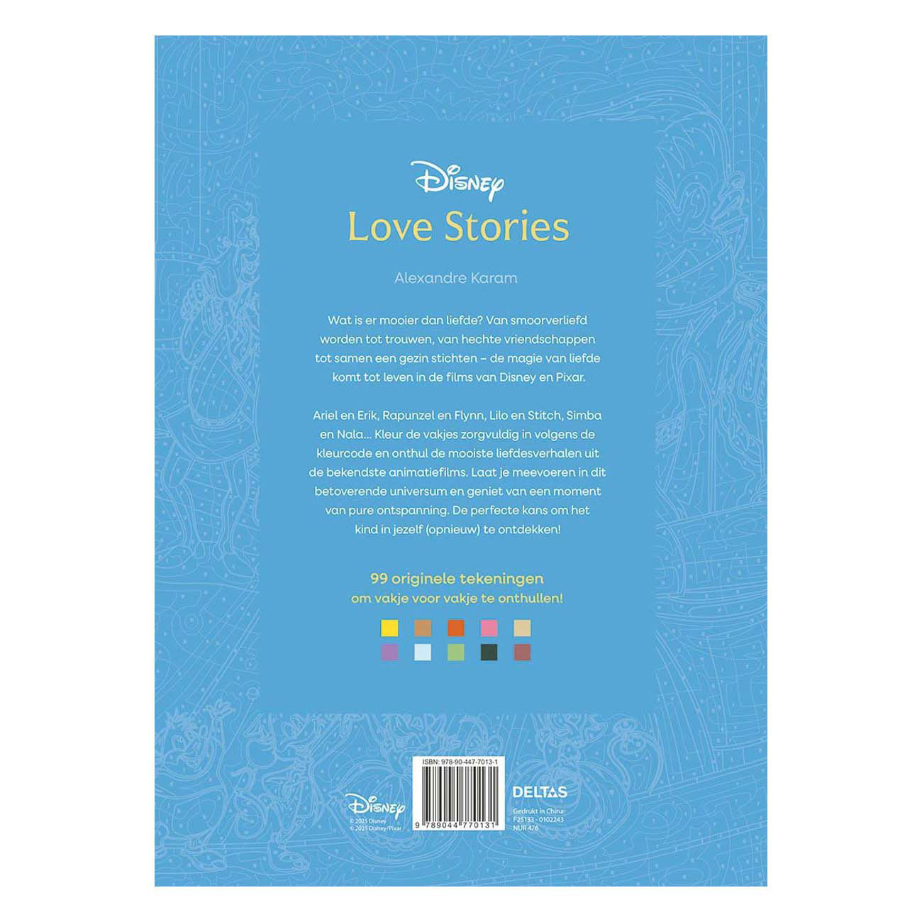 Disney Love Stories - Kleuren op Nummer Voor Volwassenen