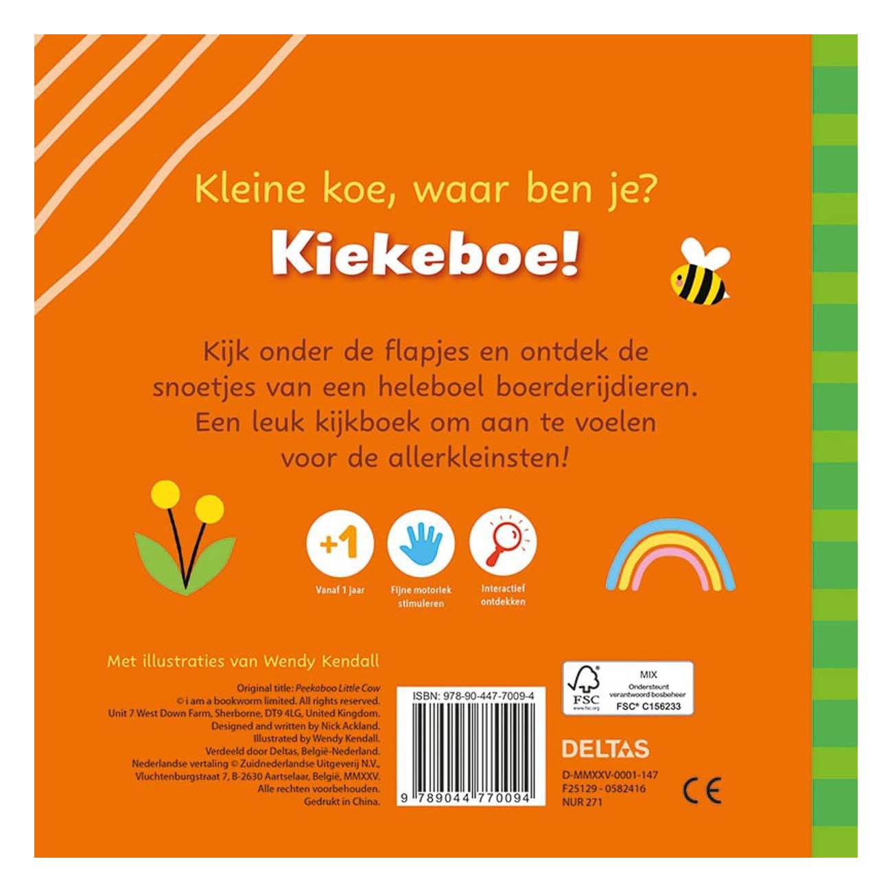 Kiekeboe Kleine koe - Kartonboekje met Flapjes