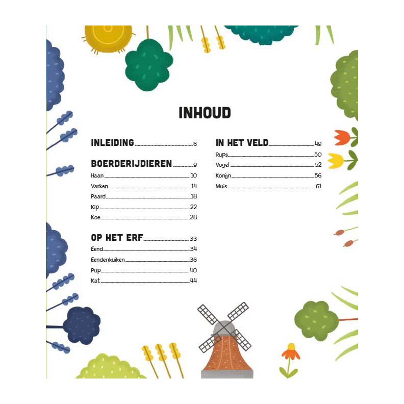 Dieren van de Boerderij - Origami