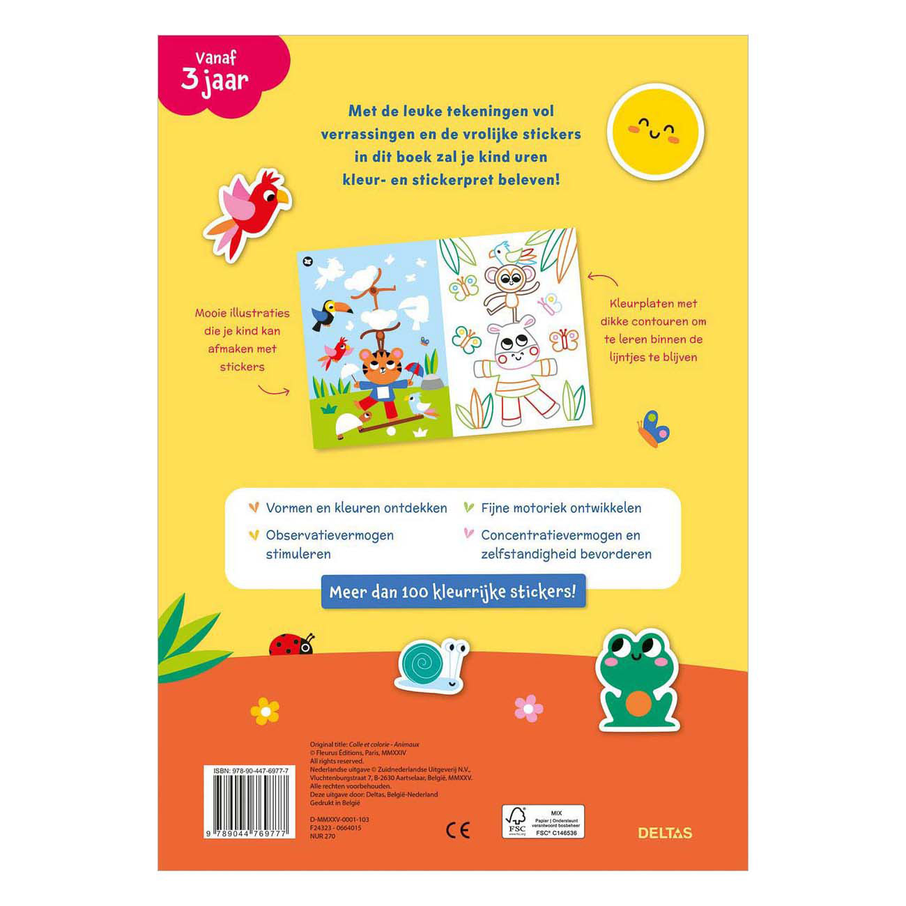 Kleur- en Stickerpret - Vrolijke Dieren