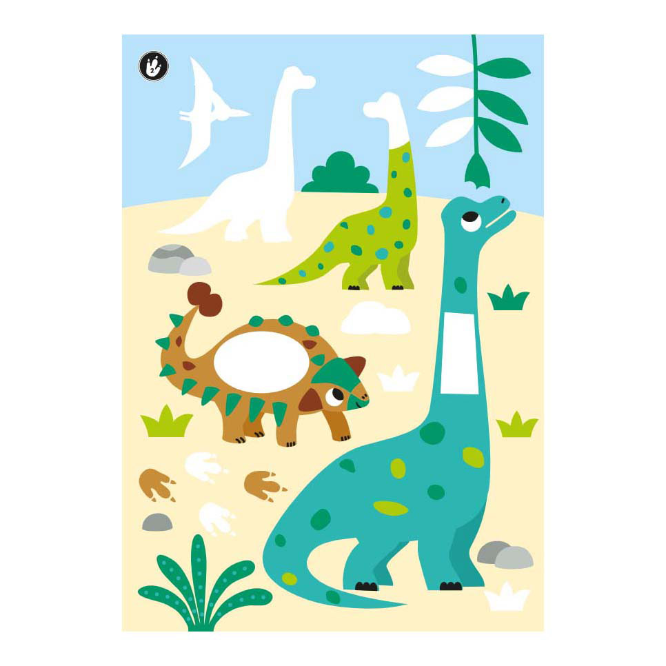 Kleur- en Stickerpret - Lieve Dino's