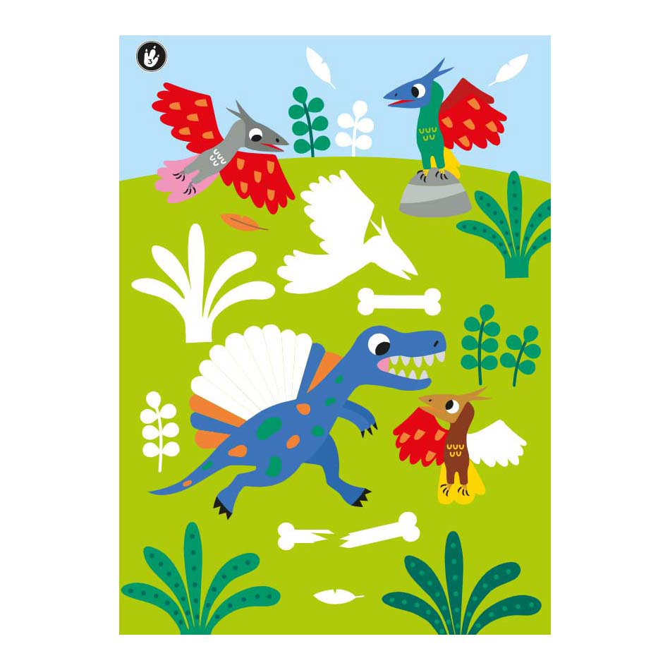 Kleur- en Stickerpret - Lieve Dino's