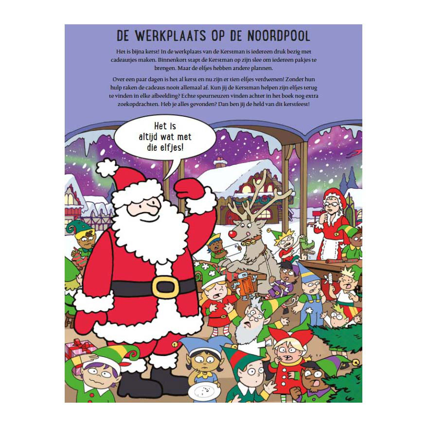 Waar zijn de Kerstelfjes? Kijk- en Zoekboek