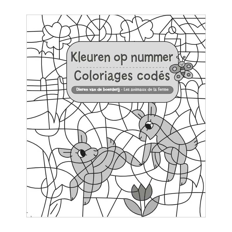 Animaux de la ferme - Coloriage par numéros