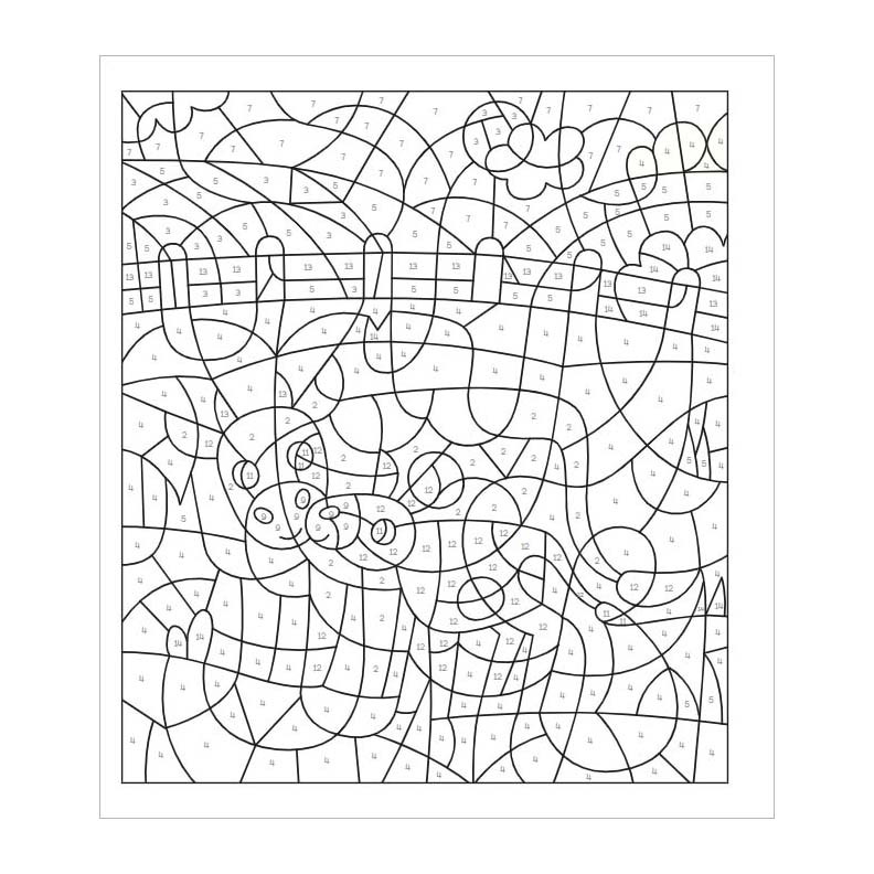 Animaux de la ferme - Coloriage par numéros