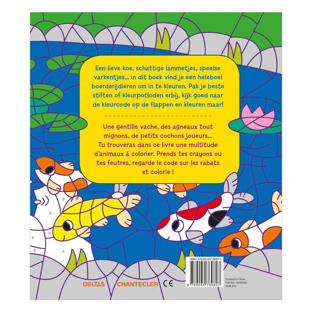 Animaux de la ferme - Coloriage par numéros