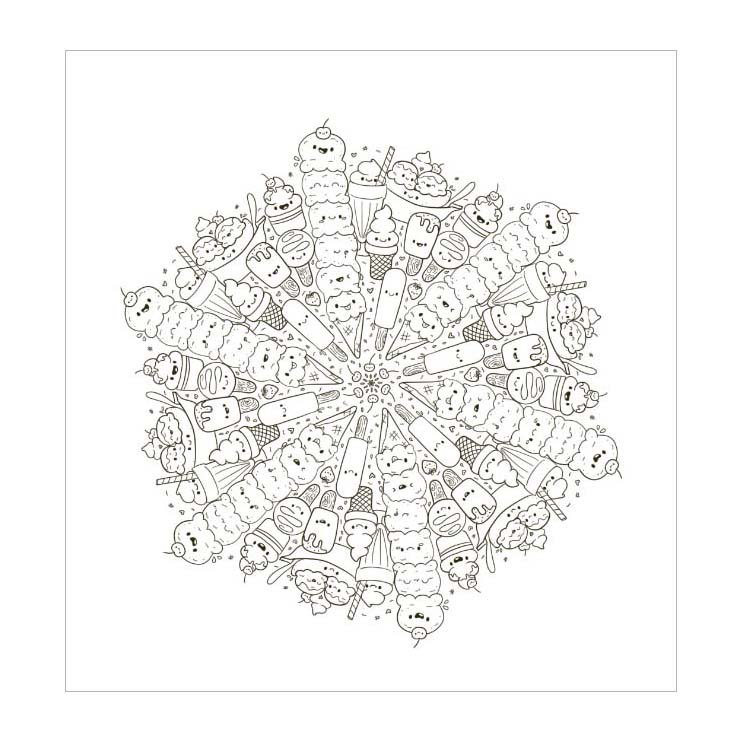 Kawaii Mandala Kleurpret