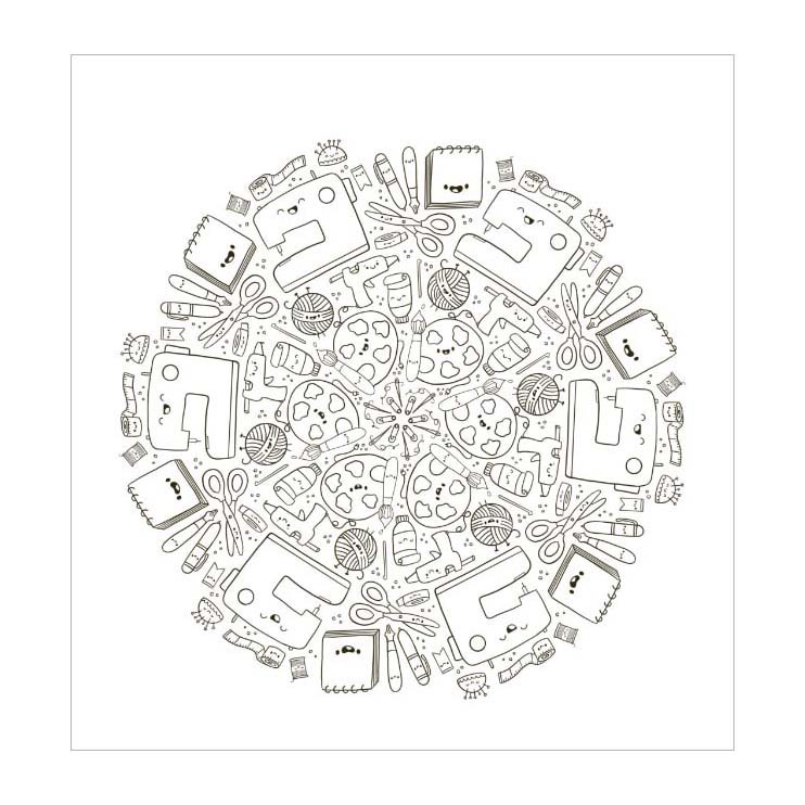 Kawaii Mandala Kleurpret