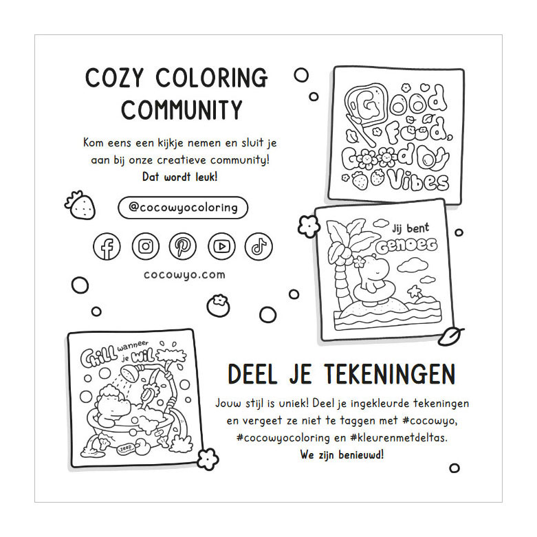 Cozy Vibes Cute & Comfy Kleurboek Coco Wyo