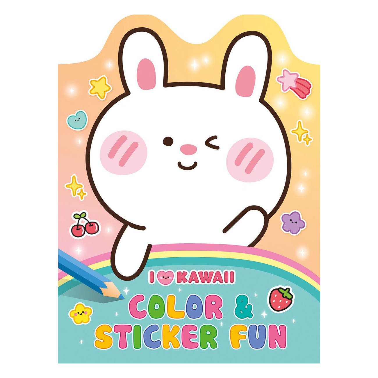 Kawaii Mal- und Sticker-Spaß-Malbuch