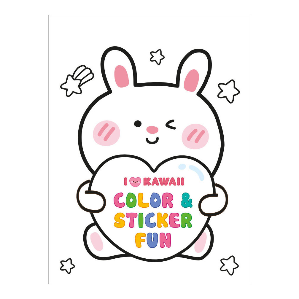 Kawaii Mal- und Sticker-Spaß-Malbuch