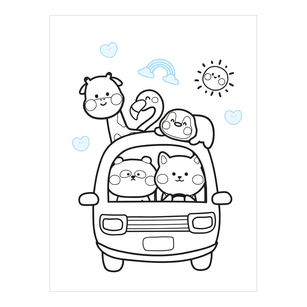 Kawaii Mal- und Sticker-Spaß-Malbuch