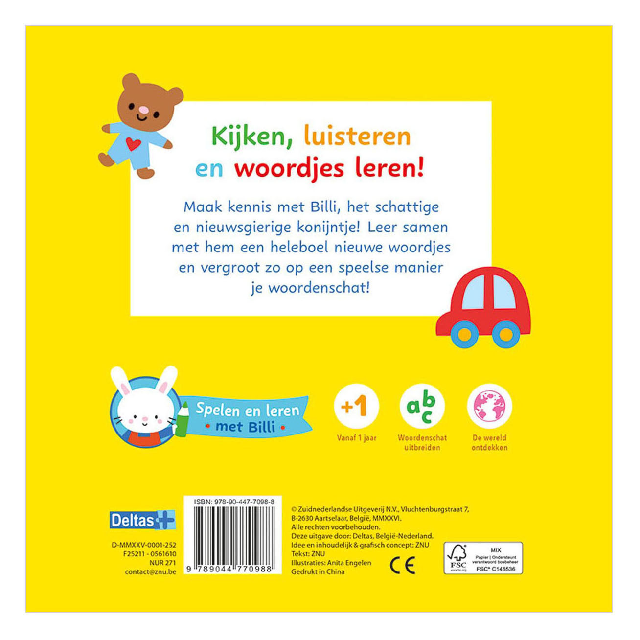 Mijn Allereerste Woordenboek - Spelen en Leren met Billi Kartonboekje