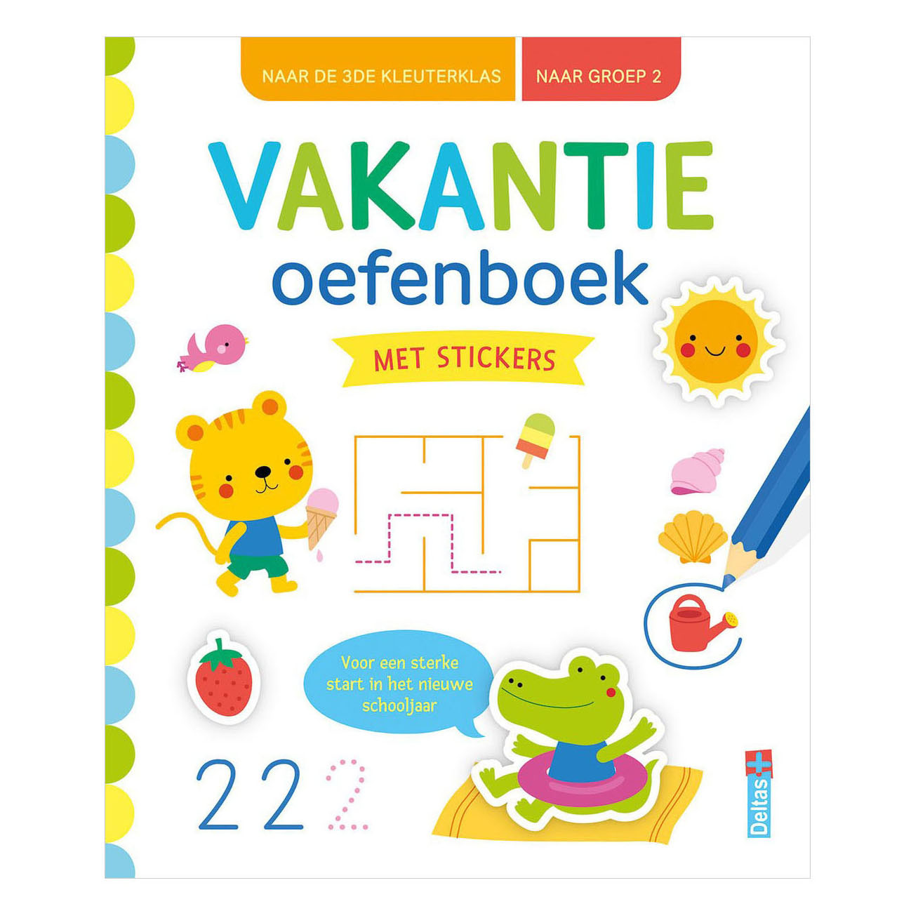 Vakantie Oefenboek met Stickers naar Groep 2