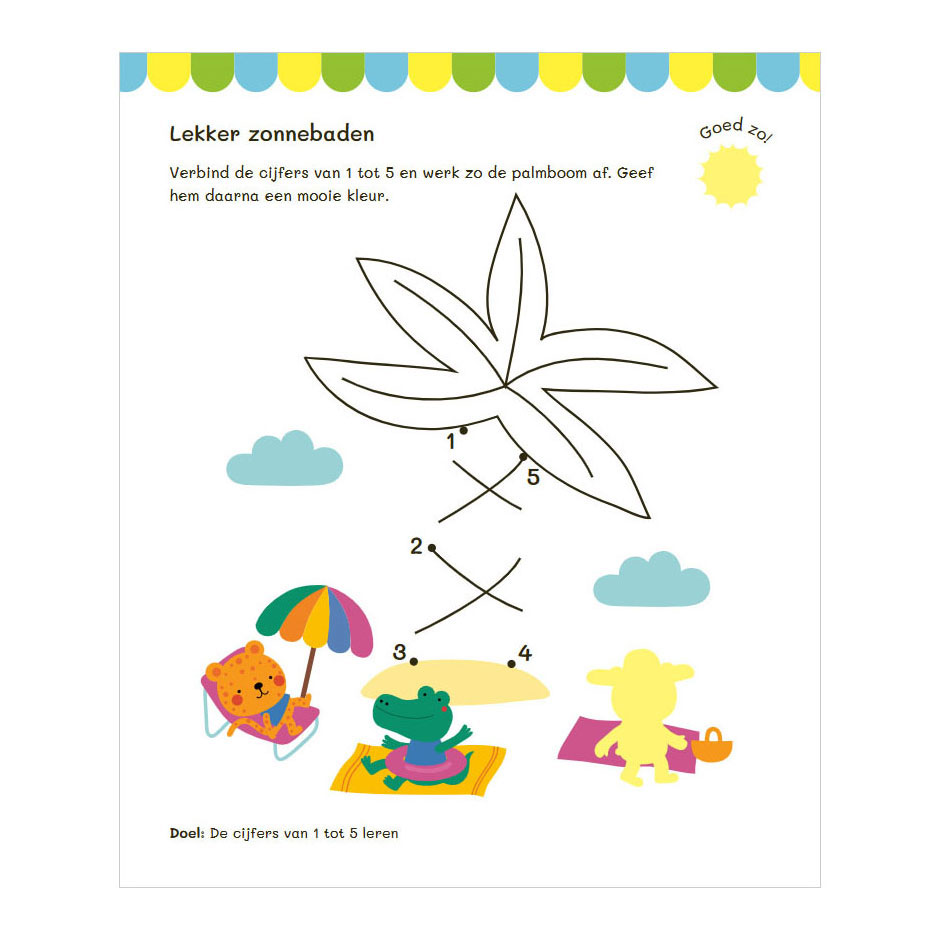 Vakantie Oefenboek met Stickers naar Groep 2