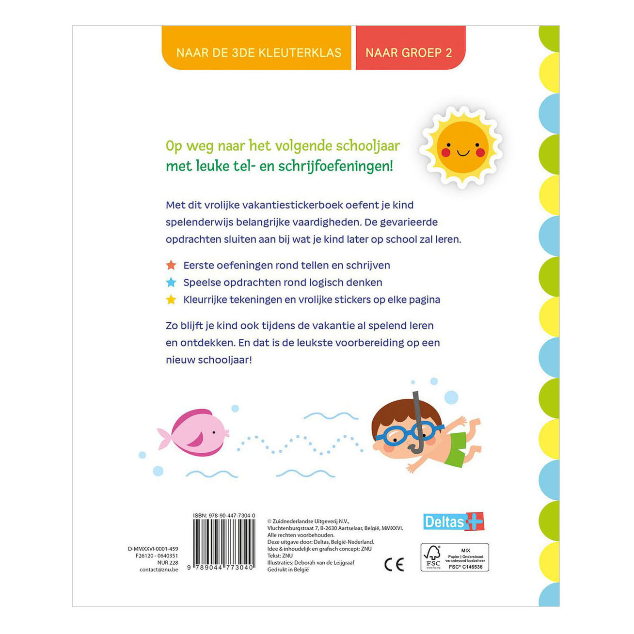 Vakantie Oefenboek met Stickers naar Groep 2