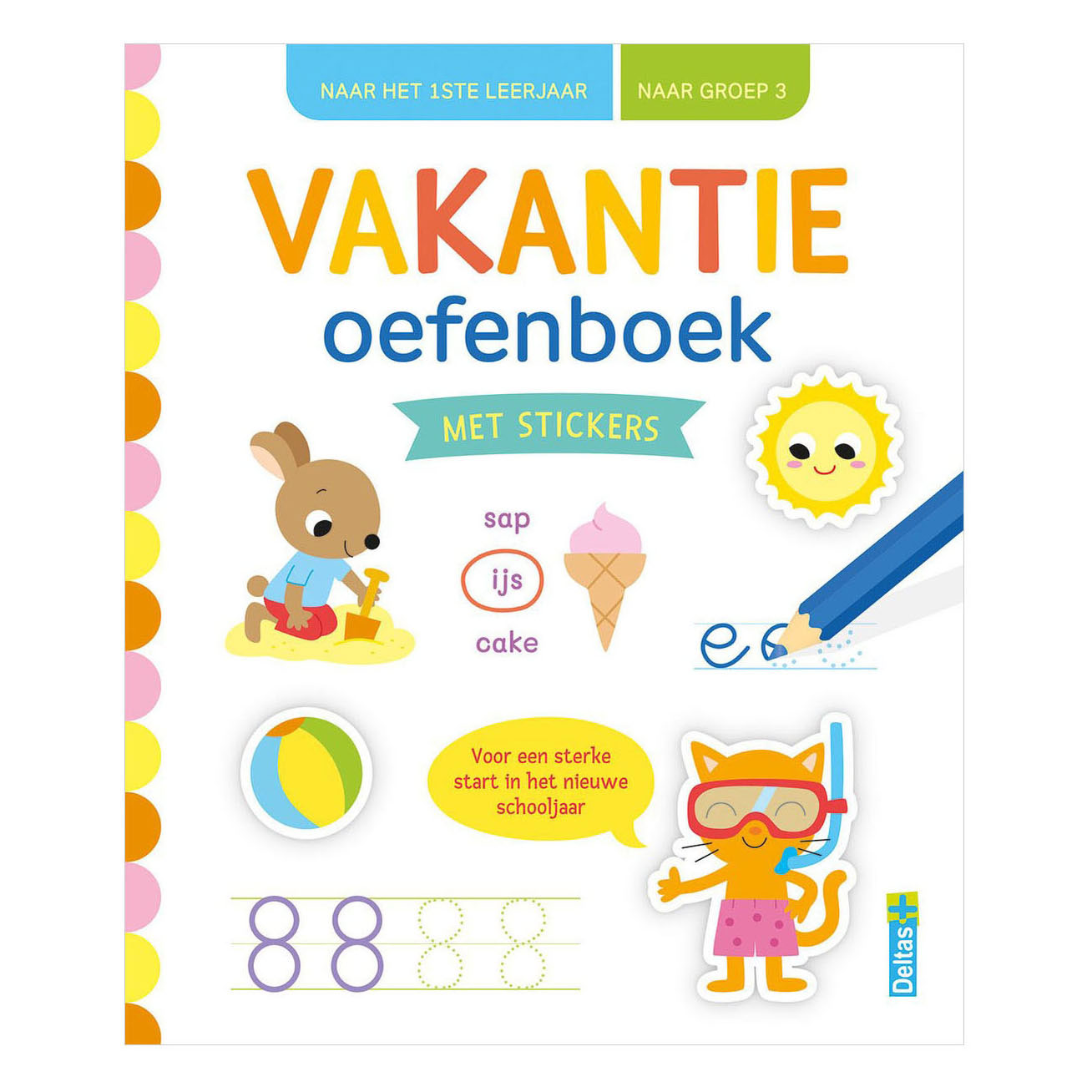 Vakantie Oefenboek met Stickers naar Groep 3