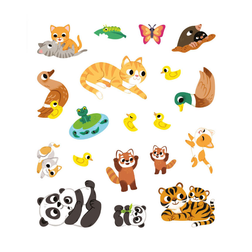 Mijn Eerste Stickerboek Kleine Handjes - Babydieren
