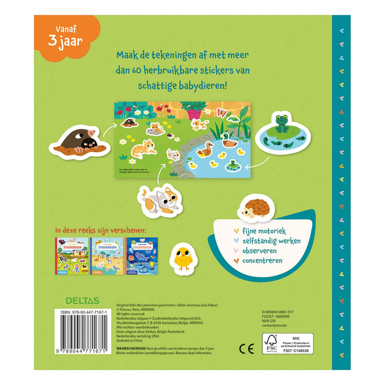 Mijn Eerste Stickerboek Kleine Handjes - Babydieren