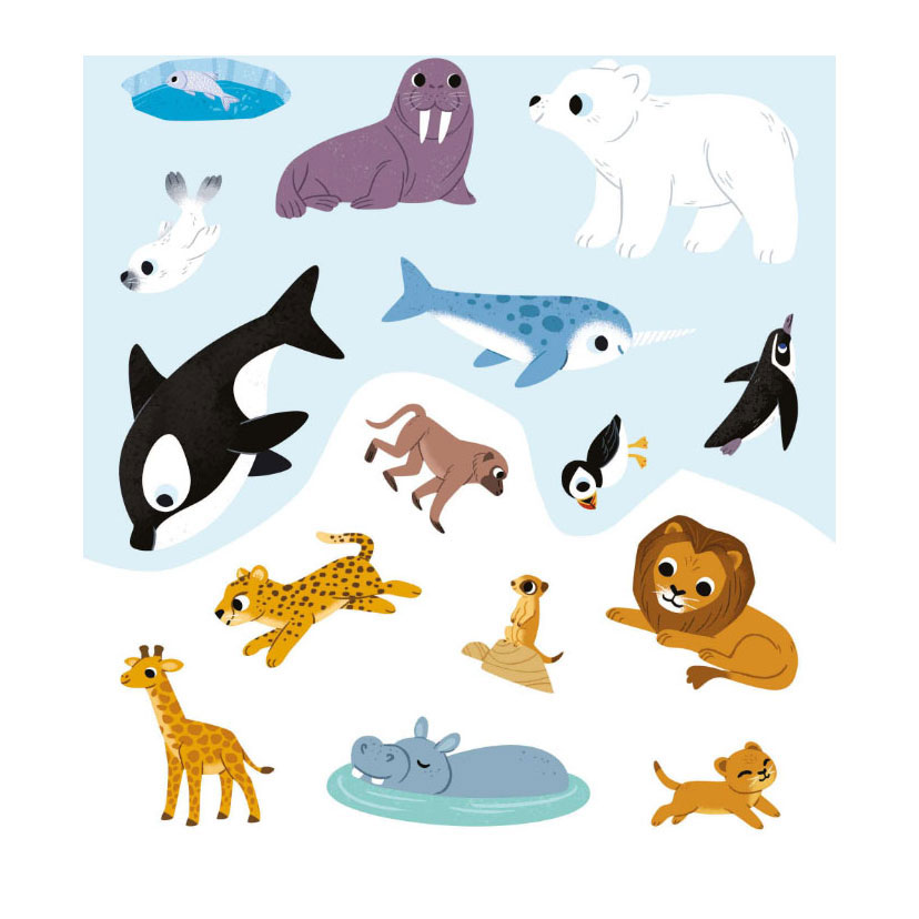 Mijn Eerste Stickerboek Kleine Handjes Dieren van de Wereld