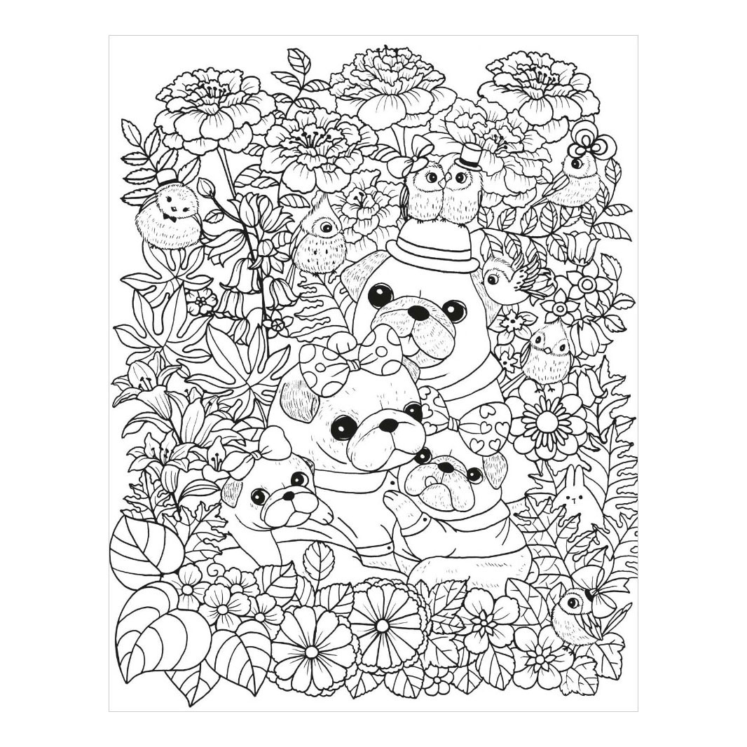 Schattige puppy's Kleurboek