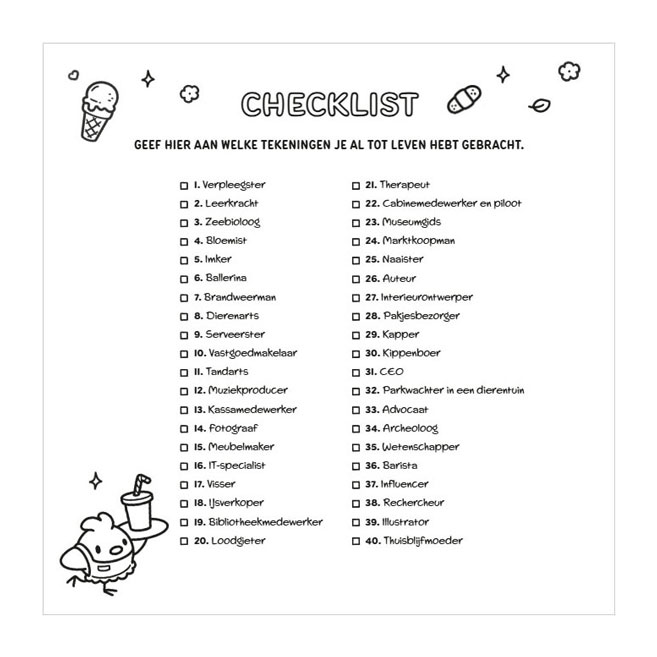 Livre de coloriage confortable « Des métiers douillets » - Été de Jade