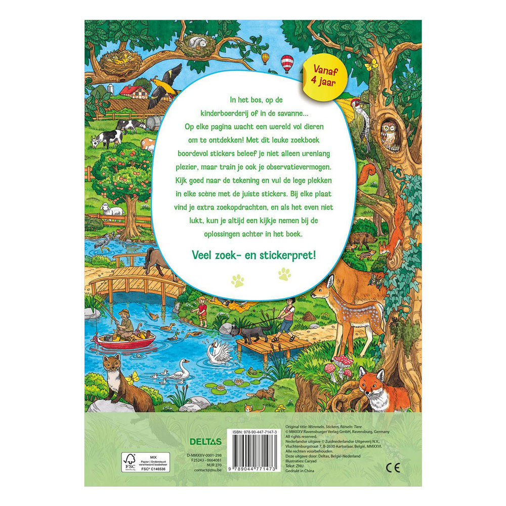 Mijn Leuke Zoekboek met Stickers - Dieren