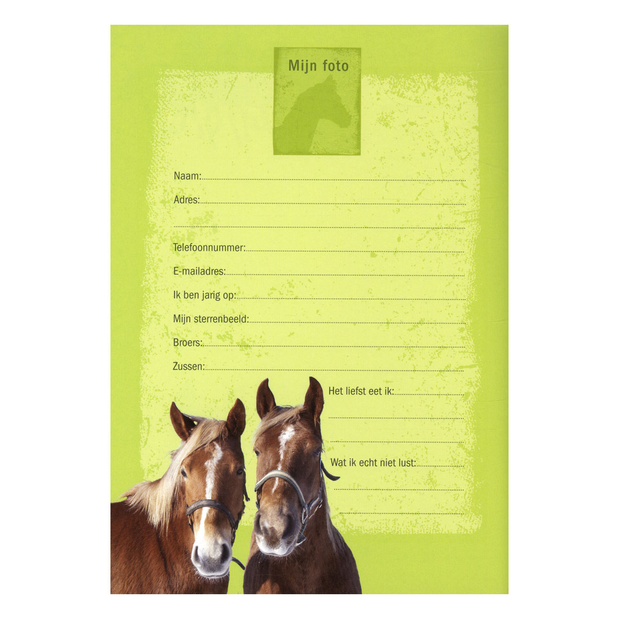 Vriendenboek Paard