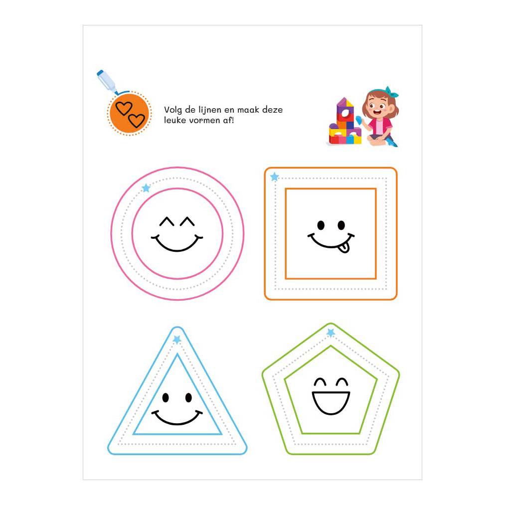 Oefenpret uitwisbare stift - eerste schrijfoefeningen - 4-5 Jaar