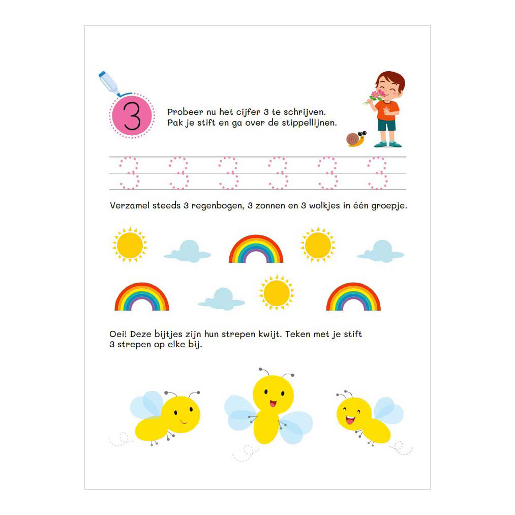 Oefenpret uitwisbare stift - Allereerste teloefeningen - 4-5 Jaar