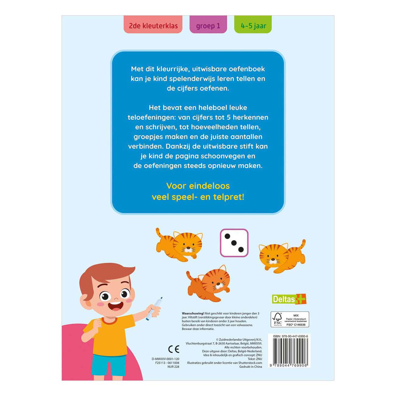 Oefenpret uitwisbare stift - Allereerste teloefeningen - 4-5 Jaar