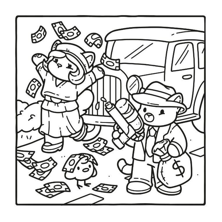 Crimes de chats - Livre de coloriage douillet Jade Summer