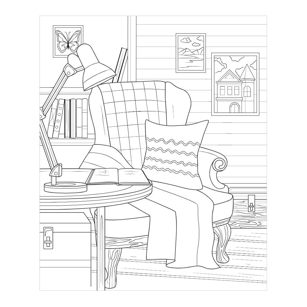 Doux foyer - Coloriages pour adultes