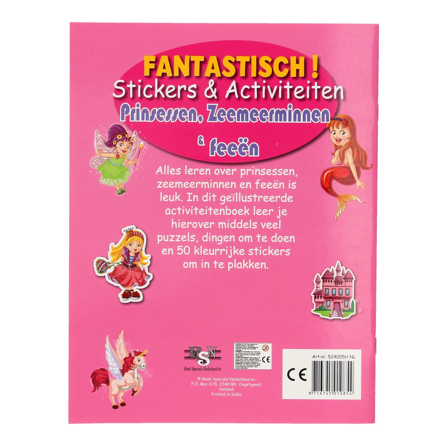 Fantastisch Stickerboek - Prinses, Zeemeermin & Fee