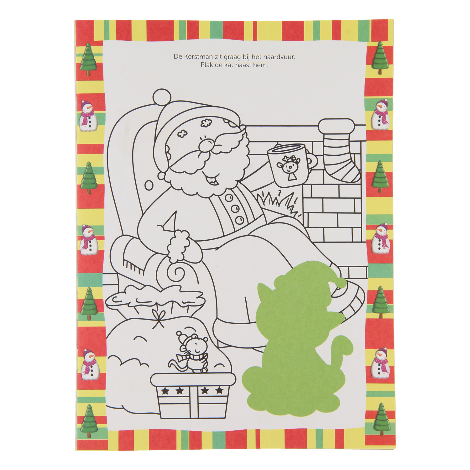 Pop-up Kleur- en Stickerboek Kerstmis