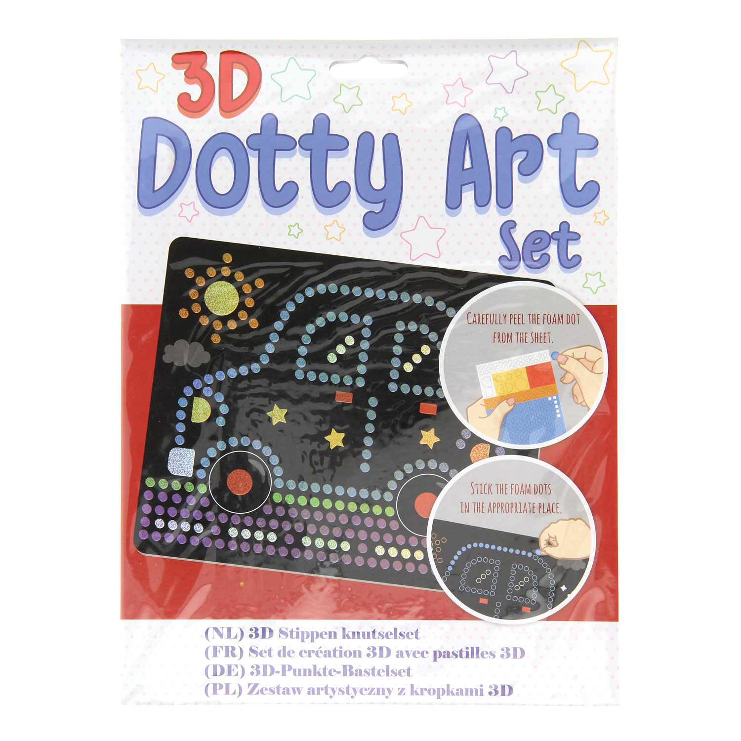 Ensemble d'art à pois modèle 3D