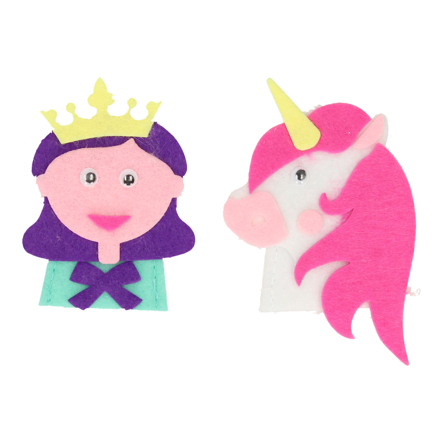 Bastelset zur Herstellung von Fingerpuppen – Prinzessin und Ritter