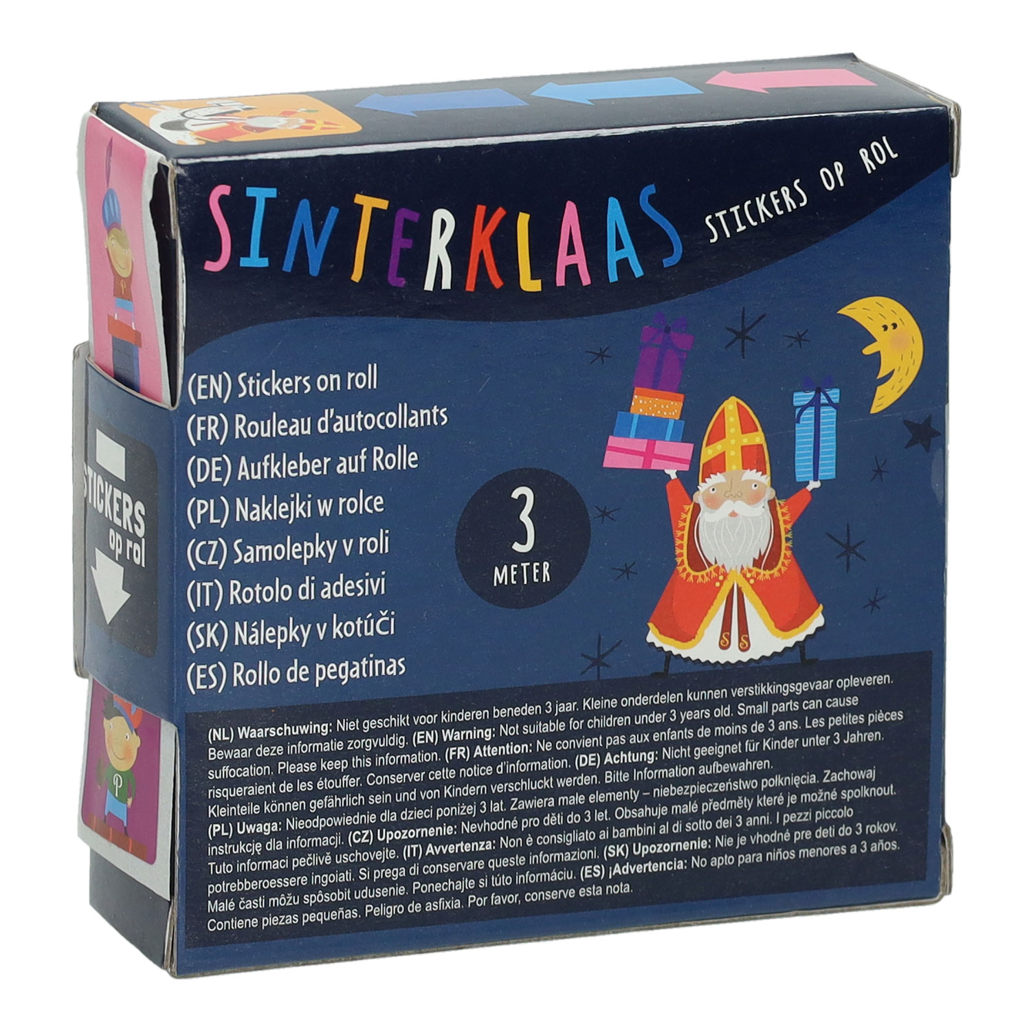 Sinterklaasstickers op Rol, 3 meter